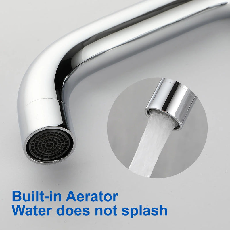 360° rotation Bathroom Faucet  3 Hole 2 Handle Sink Faucet bathroom-faucet-chrome 