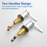 360° rotation Bathroom Faucet  3 Hole 2 Handle Sink Faucet bathroom-faucet-chrome 