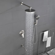 3 Functions Rain Shower Faucet, 12-inch Round Shower Head Set with 7-Spray Shower Head & 180 Degree Swivel Spout shower-faucet-set-with-tub-spout-luxury-tub-shower-faucet-combo-set-with-9-inches-shower-head-and-handheld-shower-bathroom-shower-valve-trim-kit-shower-fixture-2 