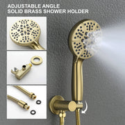 3 Functions Rain Shower Faucet, 12-inch Round Shower Head Set with 7-Spray Shower Head & 180 Degree Swivel Spout shower-faucet-set-with-tub-spout-luxury-tub-shower-faucet-combo-set-with-9-inches-shower-head-and-handheld-shower-bathroom-shower-valve-trim-kit-shower-fixture-2 