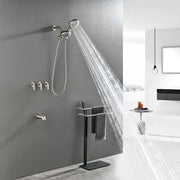 3 Handle Tub Shower Faucet Set Shower System with Tub Spout Bathtub Faucet Set Shower Tub Combo Set Complete Tub and Shower Trim Kit Matte Black matte-black-3-handle-tub-shower-faucet-set-with-tub-spout-and-trim-kit 
