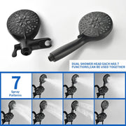 3 Handles 2 in 1 Round Tub Shower Faucet with 7-Spray Dual Shower Heads and Tub Spout 3-handles-2-in-1-round-tub-shower-faucet-with-7-spray-dual-shower-heads-and-tub-spout 