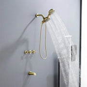3 Handles 2 in 1 Round Tub Shower Faucet with 7-Spray Dual Shower Heads and Tub Spout 3-handles-2-in-1-round-tub-shower-faucet-with-7-spray-dual-shower-heads-and-tub-spout 