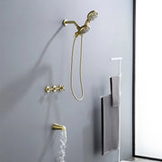 3 Handles 2 in 1 Round Tub Shower Faucet with 7-Spray Dual Shower Heads and Tub Spout 3-handles-2-in-1-round-tub-shower-faucet-with-7-spray-dual-shower-heads-and-tub-spout 
