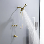 3 Handles 2 in 1 Round Tub Shower Faucet with 7-Spray Dual Shower Heads and Tub Spout 3-handles-2-in-1-round-tub-shower-faucet-with-7-spray-dual-shower-heads-and-tub-spout 