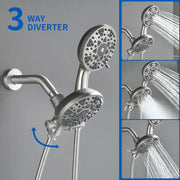 3 Handles Tub Shower Faucet with Round 6-Spray 2 In 1 Dual Shower Head and Tub Spout 3-handles-tub-shower-faucet-with-round-6-spray-2-in-1-dual-shower-head-and-tub-spout 