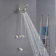 3 Handles Tub Shower Faucet with Round 6-Spray 2 In 1 Dual Shower Head and Tub Spout 3-handles-tub-shower-faucet-with-round-6-spray-2-in-1-dual-shower-head-and-tub-spout 