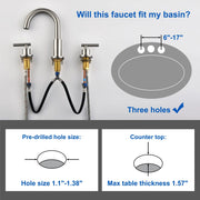 3 Hole Brass Bathroom Sink Faucet, 2 Handle 8 Inch Widespread Laundry Sink Faucet  Black shamanda-3-hole-widespread-faucet-black 