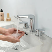 3 Piece Bathroom Sink Faucet Deck Mount Brass 2 Handle 8 In. Widespread Wash Basin Faucet with Popup Drain 3-piece-bathroom-sink-faucet-deck-mount-brass-2-handle-8-in-widespread-wash-basin-faucet-with-popup-drain Chrome / Brass & Stainless Steel / 16.5*11.2*3.5inches