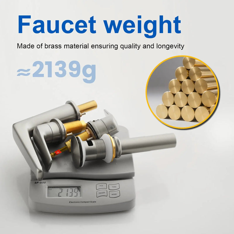 3 Piece Bathroom Sink Faucet Deck Mount Brass 2 Handle 8 In. Widespread Wash Basin Faucet with Popup Drain 3-piece-bathroom-sink-faucet-deck-mount-brass-2-handle-8-in-widespread-wash-basin-faucet-with-popup-drain 