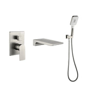 3 Piece Waterfall Wall Mount Bath Tub Filler Faucet with 3 Setting Handheld Sprayer 3-piece-waterfall-wall-mount-bath-tub-filler-faucet-with-3-setting-handheld-sprayer 
