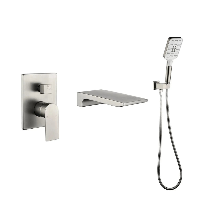 3 Piece Waterfall Wall Mount Bath Tub Filler Faucet with 3 Setting Handheld Sprayer 3-piece-waterfall-wall-mount-bath-tub-filler-faucet-with-3-setting-handheld-sprayer 