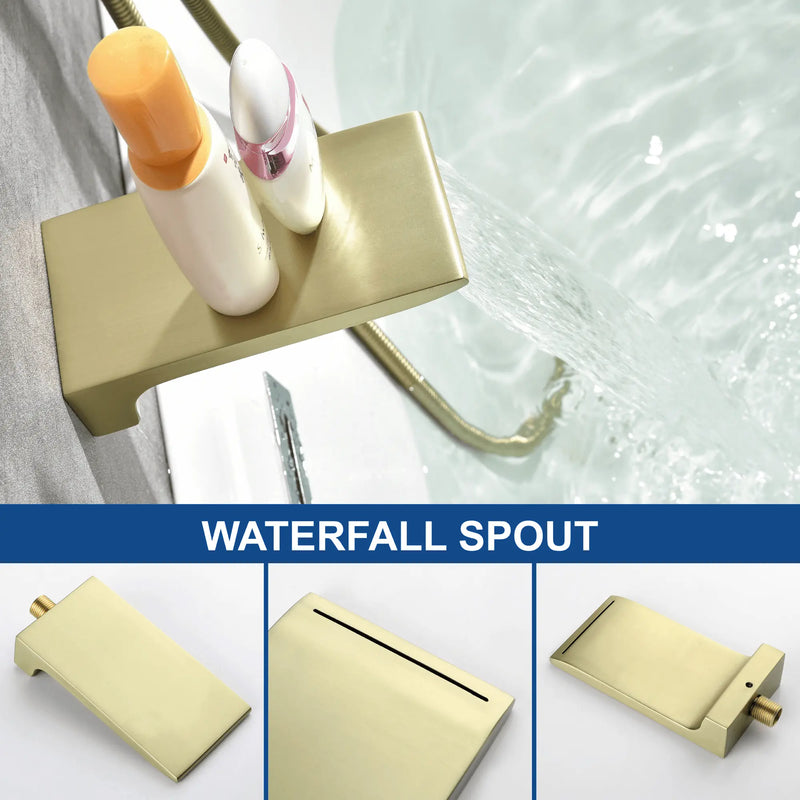 3 Piece Waterfall Wall Mount Bath Tub Filler Faucet with 3 Setting Handheld Sprayer 3-piece-waterfall-wall-mount-bath-tub-filler-faucet-with-3-setting-handheld-sprayer 