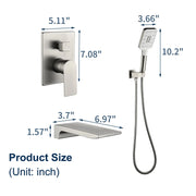 3 Piece Waterfall Wall Mount Bath Tub Filler Faucet with 3 Setting Handheld Sprayer 3-piece-waterfall-wall-mount-bath-tub-filler-faucet-with-3-setting-handheld-sprayer 