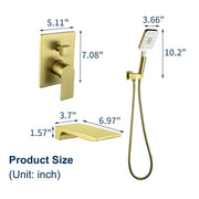 3 Piece Waterfall Wall Mount Bath Tub Filler Faucet with 3 Setting Handheld Sprayer 3-piece-waterfall-wall-mount-bath-tub-filler-faucet-with-3-setting-handheld-sprayer 