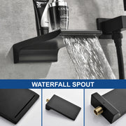 3 Piece Waterfall Wall Mount Bath Tub Filler Faucet with 3 Setting Handheld Sprayer 3-piece-waterfall-wall-mount-bath-tub-filler-faucet-with-3-setting-handheld-sprayer 