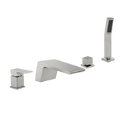 4-Hole Waterfall Deck-Mount Bathtub Faucet with Sprayer High Flow Roman Tub Filler with Hand Shower 4-hole-waterfall-deck-mount-bathtub-faucet-with-sprayer-high-flow-roman-tub-filler-with-hand-shower 