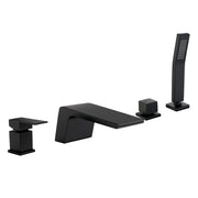 4-Hole Waterfall Deck-Mount Bathtub Faucet with Sprayer High Flow Roman Tub Filler with Hand Shower 4-hole-waterfall-deck-mount-bathtub-faucet-with-sprayer-high-flow-roman-tub-filler-with-hand-shower 