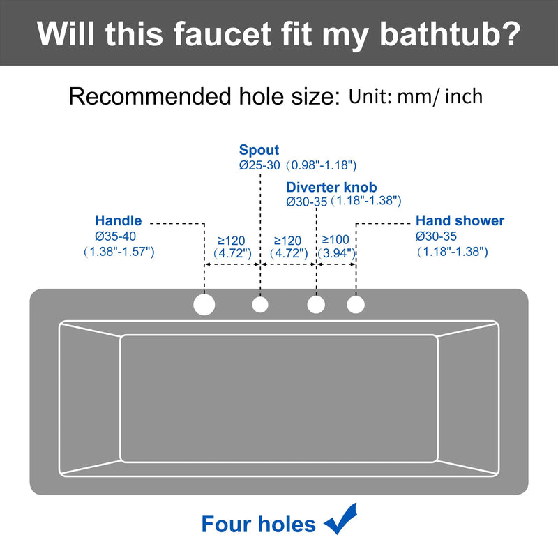 4-Hole Waterfall Deck-Mount Bathtub Faucet with Sprayer High Flow Roman Tub Filler with Hand Shower 4-hole-waterfall-deck-mount-bathtub-faucet-with-sprayer-high-flow-roman-tub-filler-with-hand-shower 