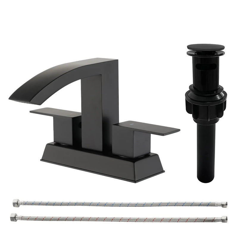4-Inch Centerset Vanity Faucet 2-Handle Waterfall Bathroom Faucet with Pop Up Drain and Water Supply Lines 4-inch-centerset-2-handle-bathroom-faucet-with-pop-up-drain-and-water-supply-lines 