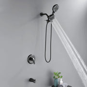 4.7 Inch 5-Mode Wall Mount High Pressure ABS Dual Shower Head System with Tub Spout 4-7-inch-5-mode-wall-mount-high-pressure-abs-dual-shower-head-system-with-tub-spout 