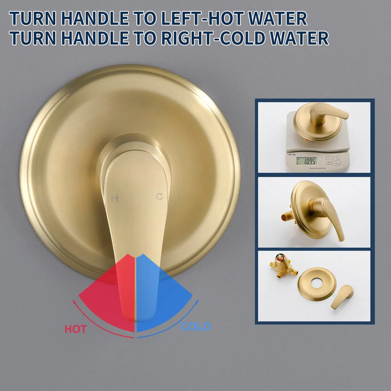 4.7 Inch 5-Mode Wall Mount High Pressure ABS Dual Shower Head System with Tub Spout 4-7-inch-5-mode-wall-mount-high-pressure-abs-dual-shower-head-system-with-tub-spout 