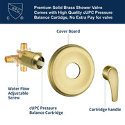 4.7 Inch 5-Mode Wall Mount High Pressure ABS Dual Shower Head System with Tub Spout 4-7-inch-5-mode-wall-mount-high-pressure-abs-dual-shower-head-system-with-tub-spout 