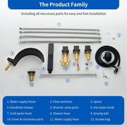 5-Hole Bathtub Mixer Deck Mounted Roman Bath Tub Filler with Hand-Held Shower Sprayer and Waterfall Spout 5-hole-bathtub-mixer-deck-mounted-roman-bath-tub-filler-with-hand-held-shower-sprayer-and-waterfall-spout 