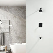 5-setting Tub and Shower Faucet Single-Handle shower trim kit with 5 in. square rain head shower and diverter tub spout 5-setting-tub-and-shower-faucet-single-handle-shower-trim-kit-with-5-in-square-rain-head-shower-and-diverter-tub-spout 
