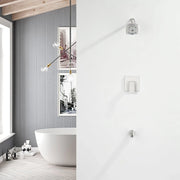 5-setting Tub and Shower Faucet Single-Handle shower trim kit with 5 in. square rain head shower and diverter tub spout 5-setting-tub-and-shower-faucet-single-handle-shower-trim-kit-with-5-in-square-rain-head-shower-and-diverter-tub-spout 