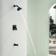 5-setting Tub and Shower Faucet Single-Handle shower trim kit with 5 in. square rain head shower and diverter tub spout 5-setting-tub-and-shower-faucet-single-handle-shower-trim-kit-with-5-in-square-rain-head-shower-and-diverter-tub-spout 