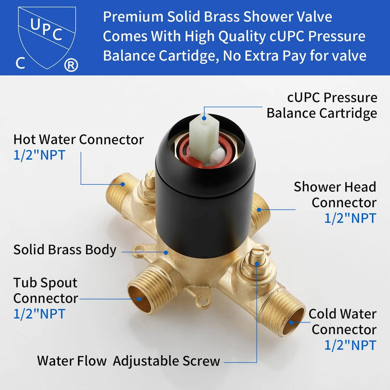 5-setting Tub and Shower Faucet Single-Handle shower trim kit with 5 in. square rain head shower and diverter tub spout 5-setting-tub-and-shower-faucet-single-handle-shower-trim-kit-with-5-in-square-rain-head-shower-and-diverter-tub-spout 
