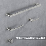 Bathroom Hardware Set, Wall Mount 4-Piece Bath Accessory Towel Rack Set In Brushed Gold, Brushed Nickel, Matte Black