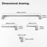 Bathroom Hardware Set, Wall Mount 4-Piece Bath Accessory Towel Rack Set In Brushed Gold, Brushed Nickel, Matte Black