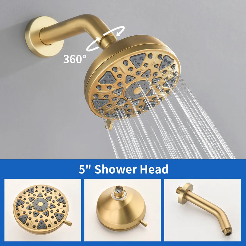 5Inch Tub Shower Faucet Set with 6-Spray Shower Head Wall Mounted Shower Trim Kit with Diverter Bath Spout 5inch-tub-shower-faucet-set-with-6-spray-shower-head-wall-mounted-shower-trim-kit-with-diverter-bath-spout 