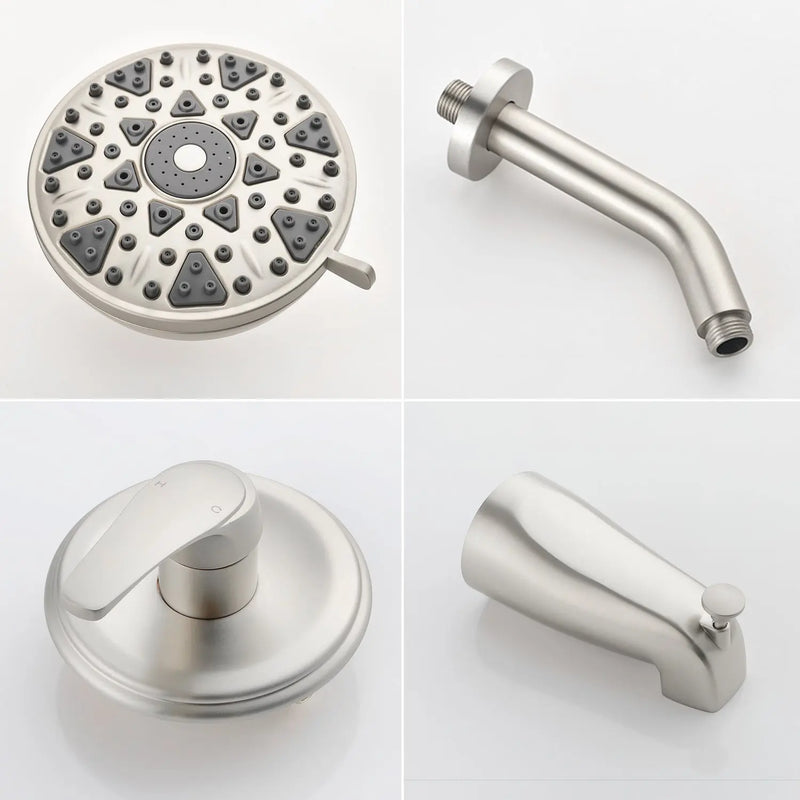 5Inch Tub Shower Faucet Set with 6-Spray Shower Head Wall Mounted Shower Trim Kit with Diverter Bath Spout 5inch-tub-shower-faucet-set-with-6-spray-shower-head-wall-mounted-shower-trim-kit-with-diverter-bath-spout 