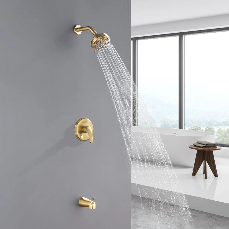 5Inch Tub Shower Faucet Set with 6-Spray Shower Head Wall Mounted Shower Trim Kit with Diverter Bath Spout 5inch-tub-shower-faucet-set-with-6-spray-shower-head-wall-mounted-shower-trim-kit-with-diverter-bath-spout 
