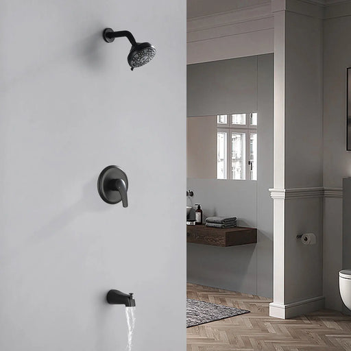 5Inch Tub Shower Faucet Set with 6-Spray Shower Head Wall Mounted Shower Trim Kit with Diverter Bath Spout 5inch-tub-shower-faucet-set-with-6-spray-shower-head-wall-mounted-shower-trim-kit-with-diverter-bath-spout 