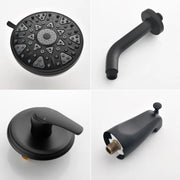 5Inch Tub Shower Faucet Set with 6-Spray Shower Head Wall Mounted Shower Trim Kit with Diverter Bath Spout 5inch-tub-shower-faucet-set-with-6-spray-shower-head-wall-mounted-shower-trim-kit-with-diverter-bath-spout 