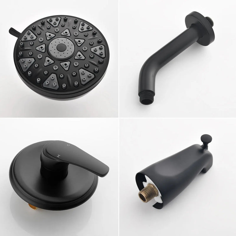 5Inch Tub Shower Faucet Set with 6-Spray Shower Head Wall Mounted Shower Trim Kit with Diverter Bath Spout 5inch-tub-shower-faucet-set-with-6-spray-shower-head-wall-mounted-shower-trim-kit-with-diverter-bath-spout 