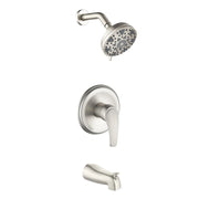 5Inch Tub Shower Faucet Set with 6-Spray Shower Head Wall Mounted Shower Trim Kit with Diverter Bath Spout 5inch-tub-shower-faucet-set-with-6-spray-shower-head-wall-mounted-shower-trim-kit-with-diverter-bath-spout Brushed Nickel / Brass & SUS304 & ABS / 15.6*9.1*5.3inches