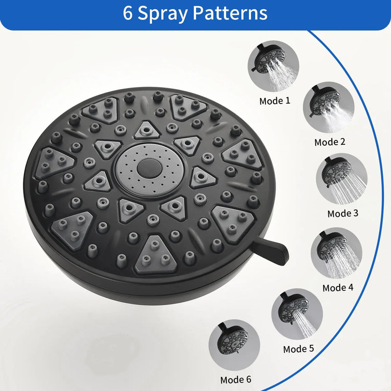 5Inch Tub Shower Faucet Set with 6-Spray Shower Head Wall Mounted Shower Trim Kit with Diverter Bath Spout 5inch-tub-shower-faucet-set-with-6-spray-shower-head-wall-mounted-shower-trim-kit-with-diverter-bath-spout 