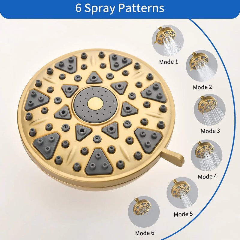 5Inch Tub Shower Faucet Set with 6-Spray Shower Head Wall Mounted Shower Trim Kit with Diverter Bath Spout 5inch-tub-shower-faucet-set-with-6-spray-shower-head-wall-mounted-shower-trim-kit-with-diverter-bath-spout 