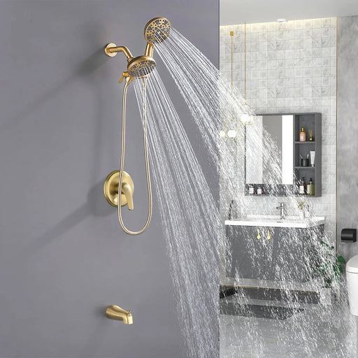 6-Spray Dual Shower Faucet Set with Tub Spout 2-in-1 Shower head and Handheld Shower 6-spray-dual-shower-faucet-set-with-tub-spout-2-in-1-shower-head-and-handheld-shower 