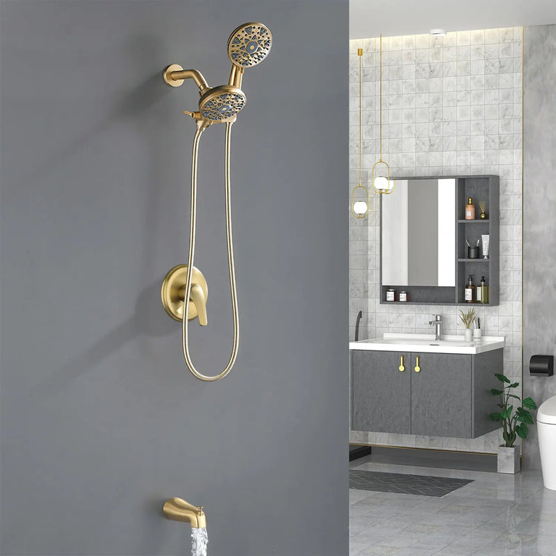 6-Spray Dual Shower Faucet Set with Tub Spout 2-in-1 Shower head and Handheld Shower 6-spray-dual-shower-faucet-set-with-tub-spout-2-in-1-shower-head-and-handheld-shower 