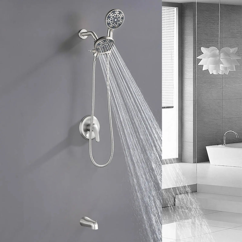6-Spray Dual Shower Faucet Set with Tub Spout 2-in-1 Shower head and Handheld Shower 6-spray-dual-shower-faucet-set-with-tub-spout-2-in-1-shower-head-and-handheld-shower 