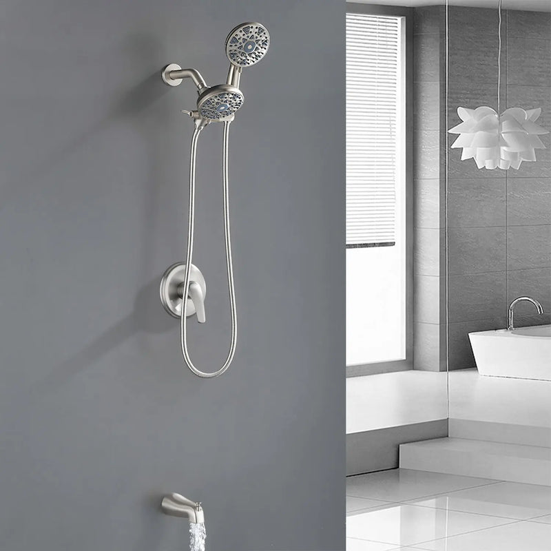 6-Spray Dual Shower Faucet Set with Tub Spout 2-in-1 Shower head and Handheld Shower 6-spray-dual-shower-faucet-set-with-tub-spout-2-in-1-shower-head-and-handheld-shower 