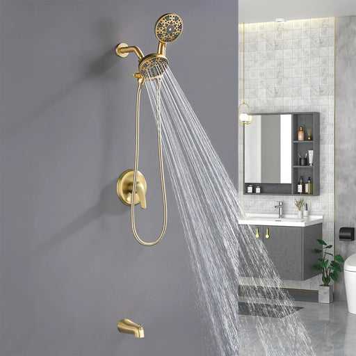 6-Spray Dual Shower Faucet Set with Tub Spout 2-in-1 Shower head and Handheld Shower 6-spray-dual-shower-faucet-set-with-tub-spout-2-in-1-shower-head-and-handheld-shower 