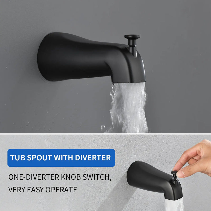 6-Spray Dual Shower Faucet Set with Tub Spout 2-in-1 Shower head and Handheld Shower 6-spray-dual-shower-faucet-set-with-tub-spout-2-in-1-shower-head-and-handheld-shower 