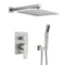 Brushed Nickel / 10 inch shower head / Brass